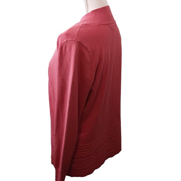 NEW Lety & Me Coral Gabby Pointelle Open Front Knit Cardigan‎ Size S - Picture 4 of 10